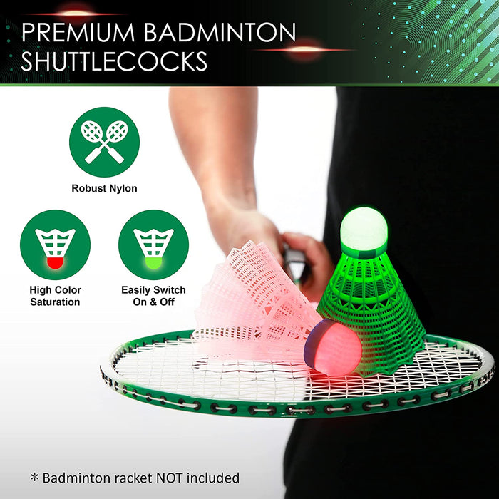 E-Jet LED Badminton Shuttlecocks, 4pcs