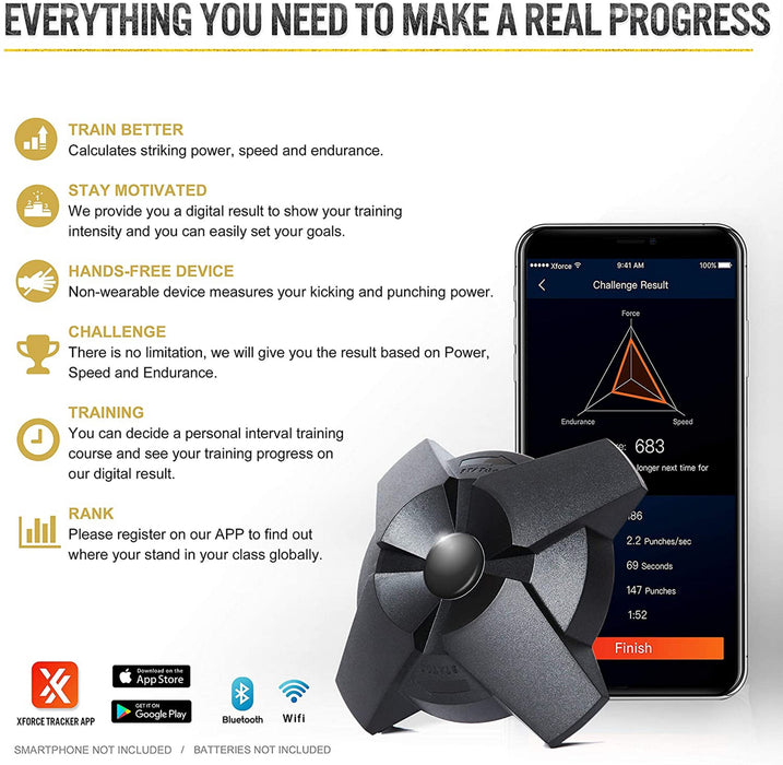 Boxing Progress Tracker Boxing Punch Trackers - Force Tracker, Punch Speed Power Boxing Sensor ...