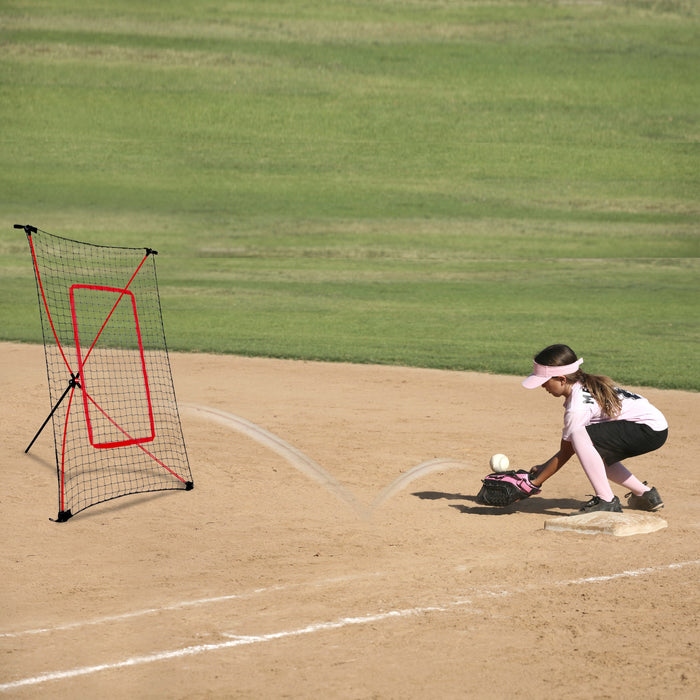 Net Playz 5ft x 3ft Baseball Softball Pitchback Rebound Net