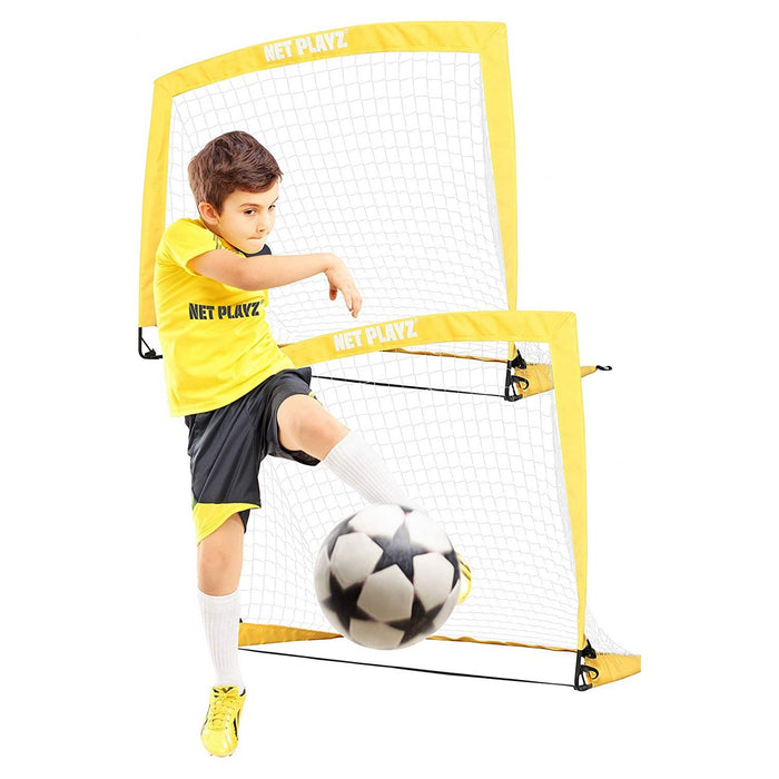 Net Playz 4ft x 3ft Portable Soccer Goals, Set of 2