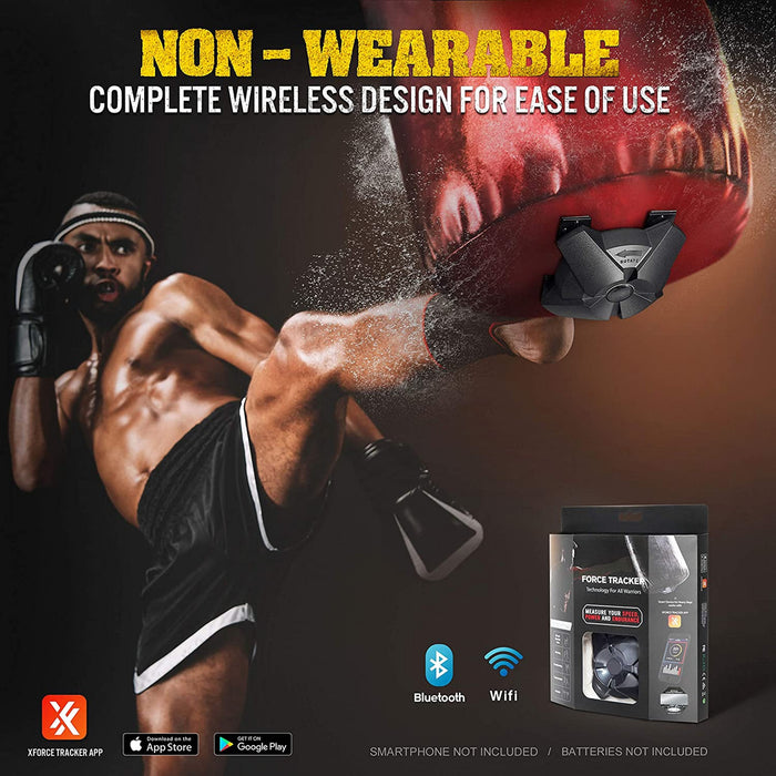 punch force tracker, gift boxers fans boxing gadgets gear punch speed power sensors ufc xforce app c